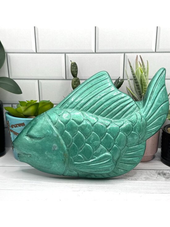 Miller Studio Other - Vintage 60’s Miller Studio Chalkware Anthropomorphic Green Fish
